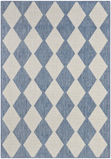 Nourison Positano POS04 Machine Made Navy, Blue Rug