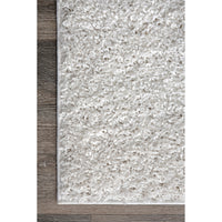 Nuloom Haisley Casual Shag Ozus01A White Area Rug