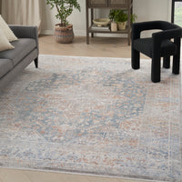 Nourison Elegant Heirlooms Elh01 Ivory Blue Area Rug