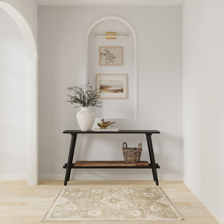 Nourison Astra Machine Washable ASW19 Machine Made Ivory, Gold Rug