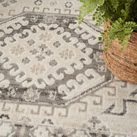 Nourison Serenity Home Srh01 Ivory Grey Area Rug