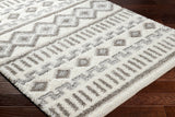 Surya Nomadic Nmc-2302 Ivory, Medium Gray, Light Gray Rug.