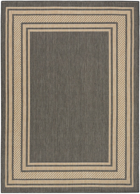 Nourison Horizon Indoor/Outdoor HOZ03 Charcoal Contemporary Area Rugs