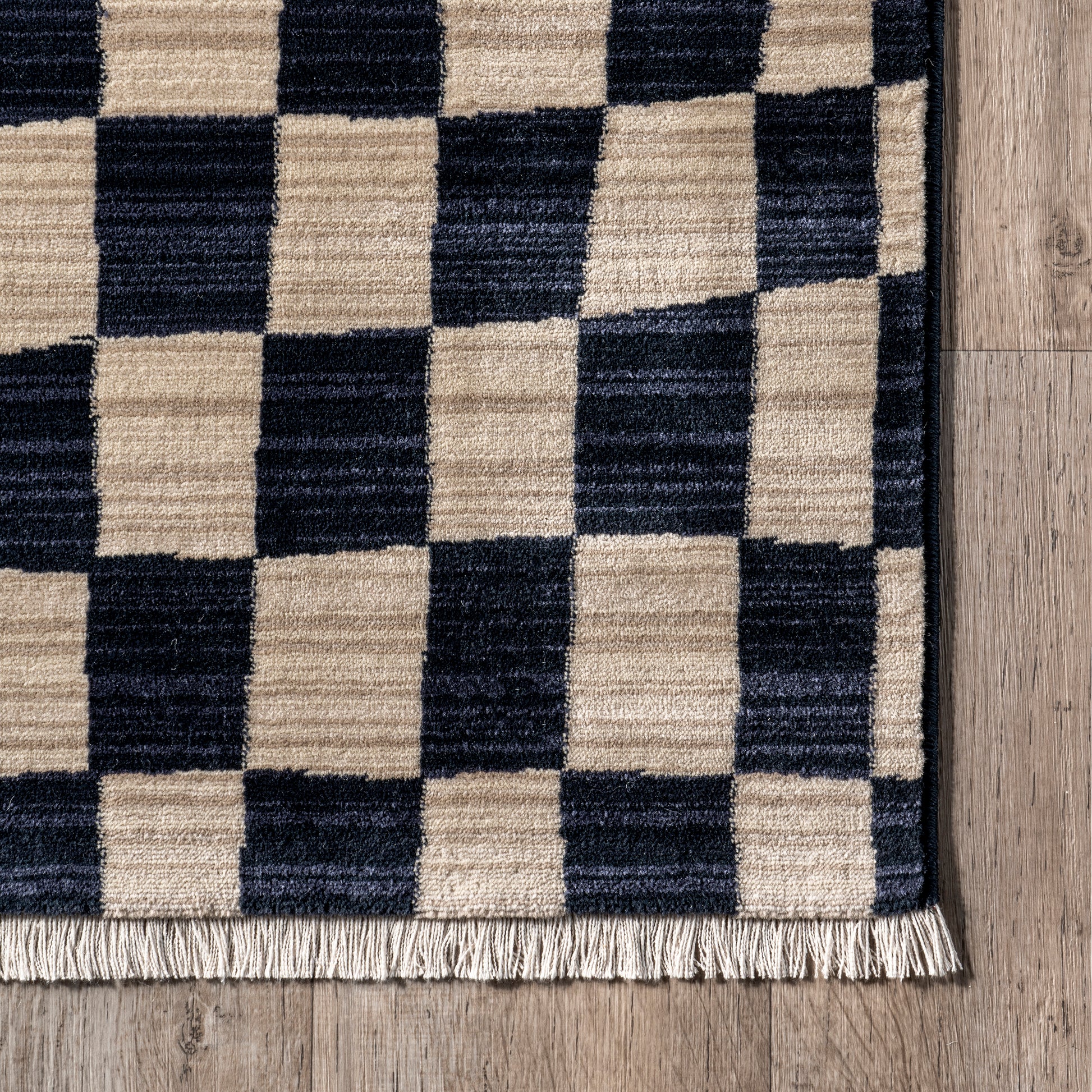 Nuloom Dominique Abstract Checkered Bdsn41A Navy Area Rug