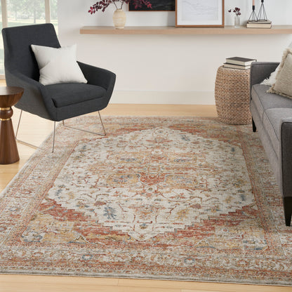 Nourison Sahar Shr06 Ivory Rust Area Rug