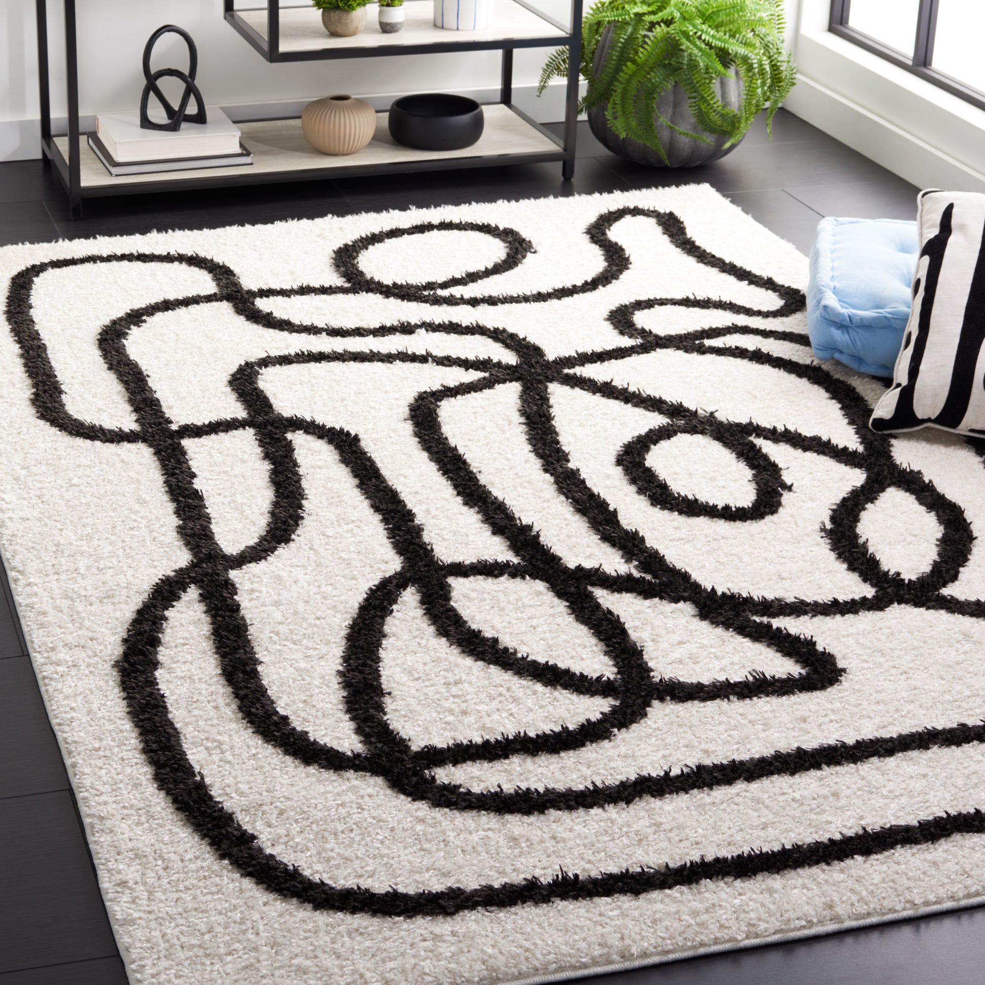 Safavieh Norway Nor202A Ivory/Black Area Rug