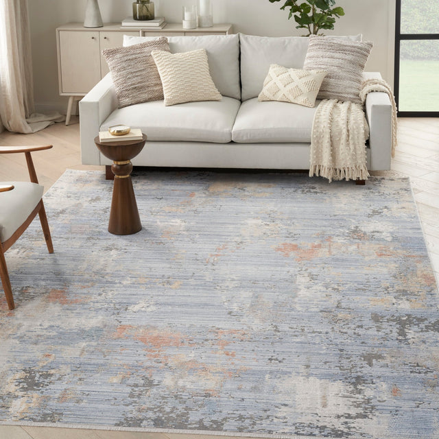 Nourison Abstract Hues Abh01 Grey Blue Rug - Nourison - 99446906014