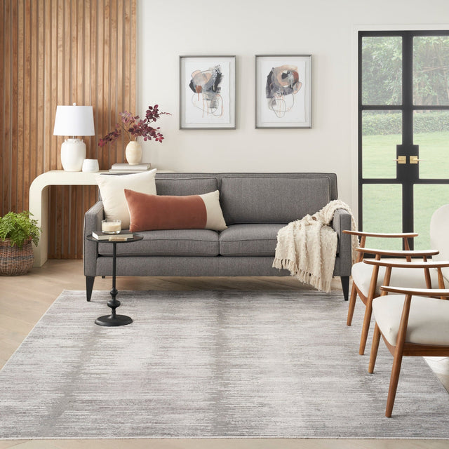 Nourison Abstract Hues Abh03 Grey White Rug - Nourison - 99446906441