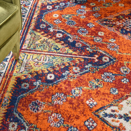 Nourison Allur Alr02 Orange Multicolor Rugs - Nourison - 99446837325