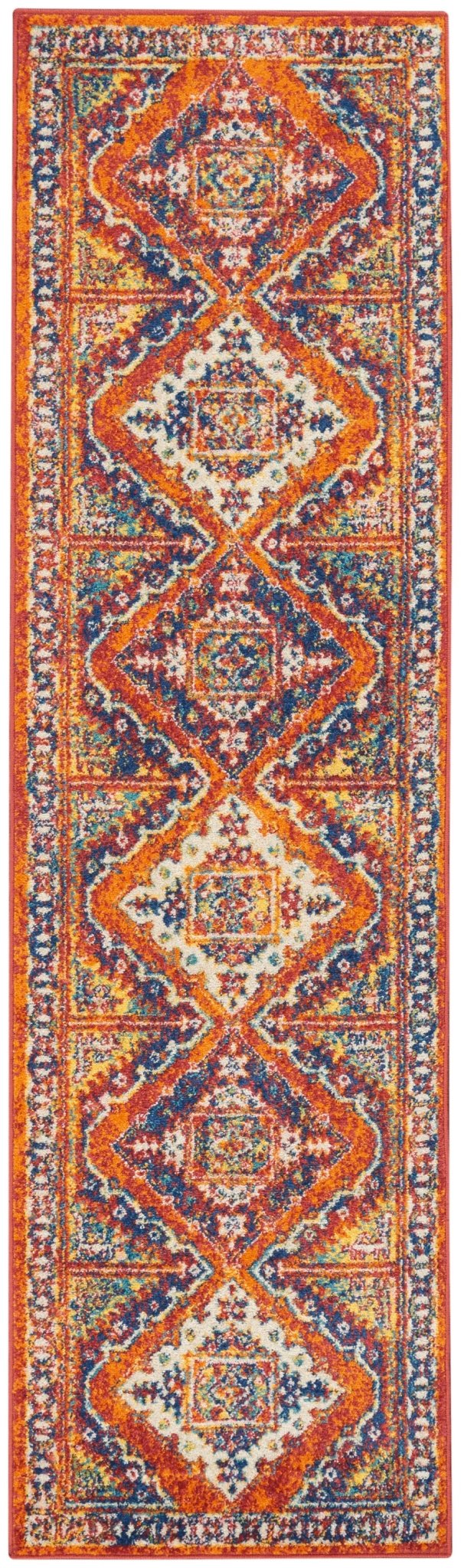 Nourison Allur Alr02 Orange Multicolor Rugs - Nourison - 99446837325