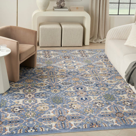 Nourison Allur Alr03 Light Blue Rug - Nourison - 99446916518