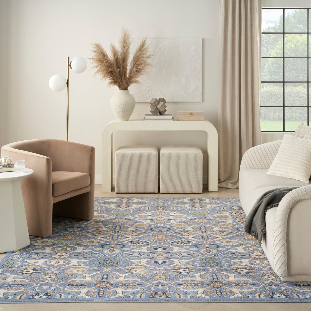 Nourison Allur Alr03 Light Blue Rug - Nourison - 99446916525