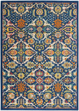 Nourison Allur Alr03 Navy Multicolor Rugs - Nourison - 99446838186