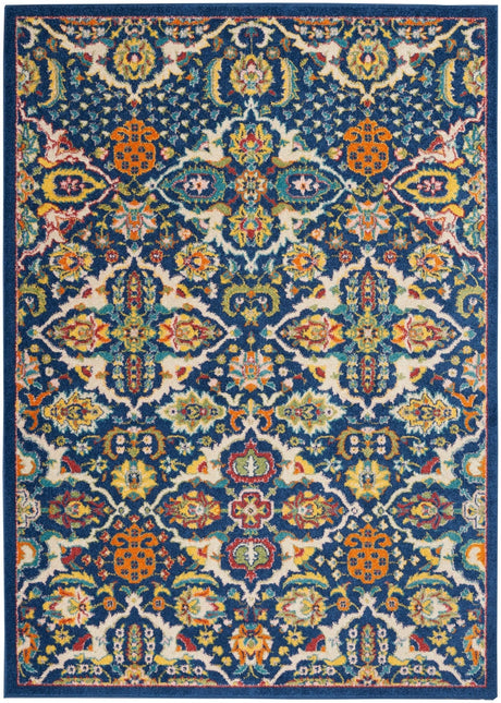 Nourison Allur Alr03 Navy Multicolor Rugs - Nourison - 99446838186