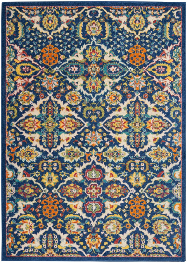 Nourison Allur Alr03 Navy Multicolor Rugs - Nourison - 99446838186