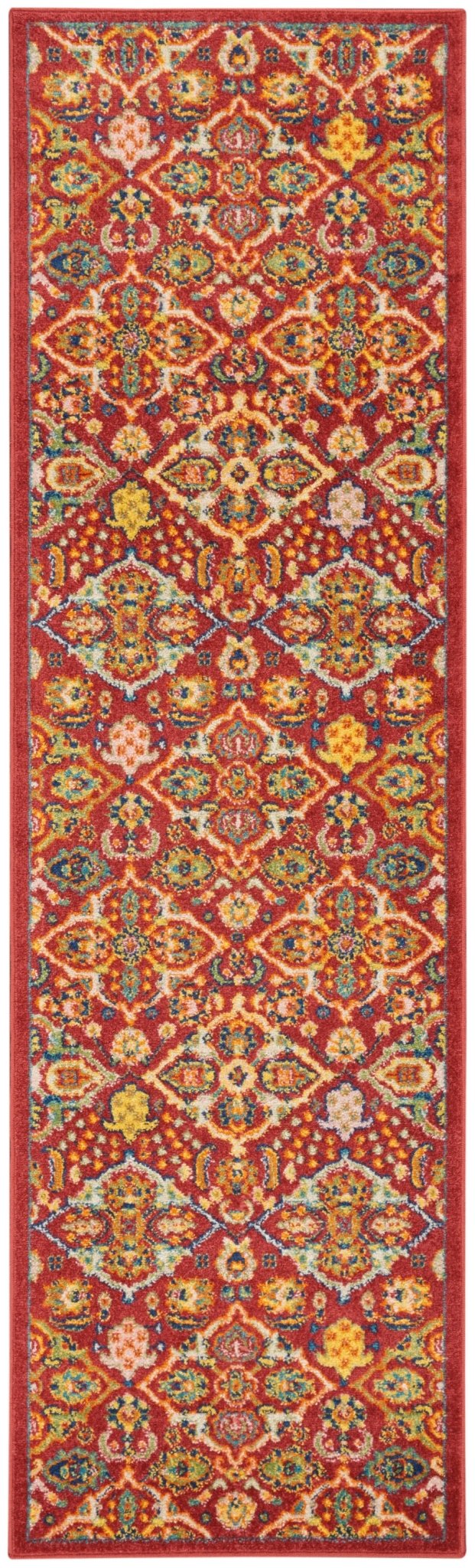 Nourison Allur Alr03 Red Multicolor Rugs - Nourison - 99446838124