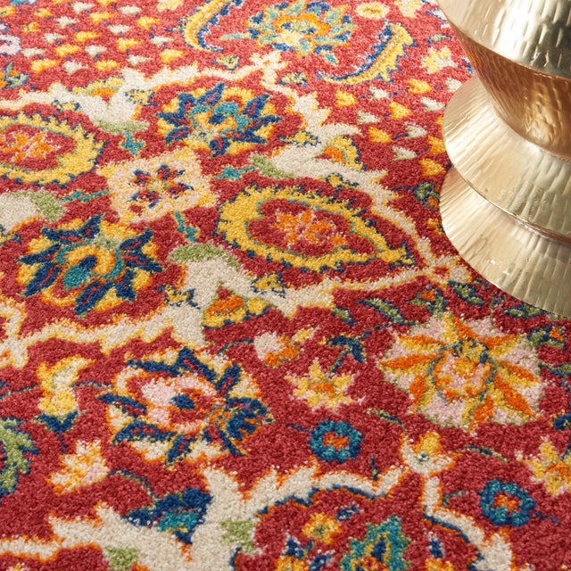 Nourison Allur Alr03 Red Multicolor Rugs - Nourison - 99446838124