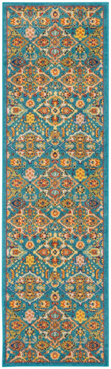 Nourison Allur Alr03 Turquoise Ivory Rugs - Nourison - 99446837851