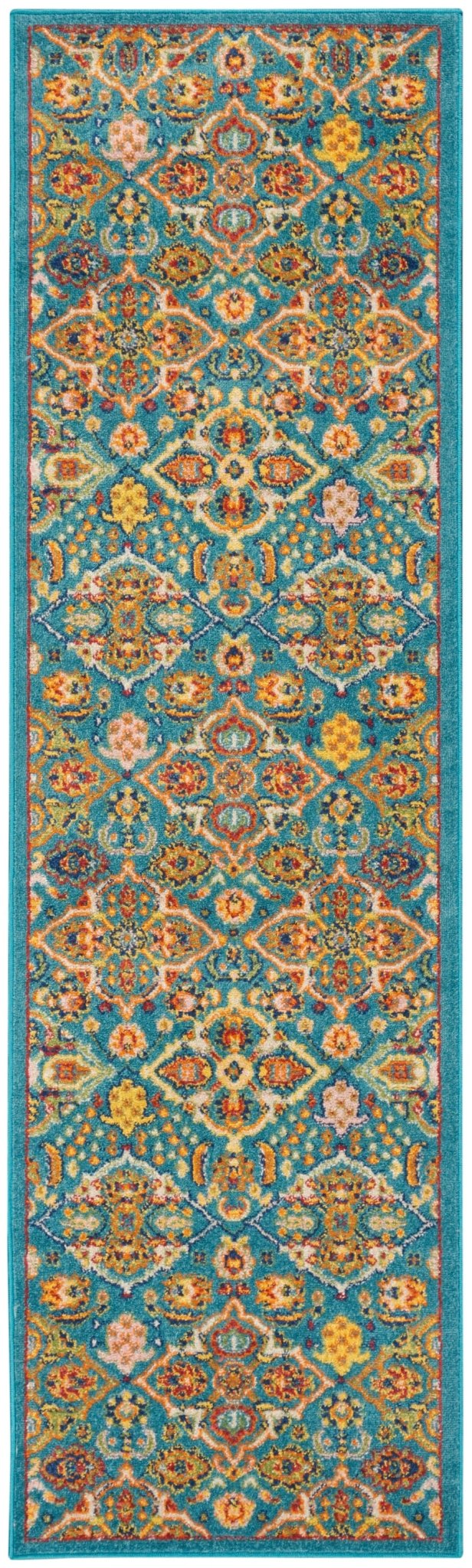 Nourison Allur Alr03 Turquoise Ivory Rugs - Nourison - 99446837851