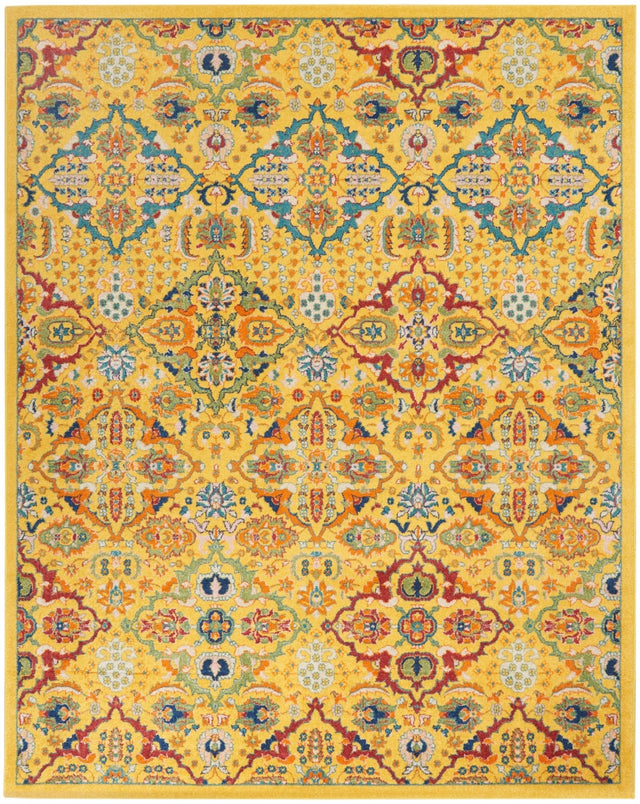 Nourison Allur Alr03 Yellow Multicolor Rugs - Nourison - 99446837493