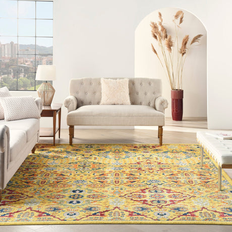 Nourison Allur Alr03 Yellow Multicolor Rugs - Nourison - 99446837523