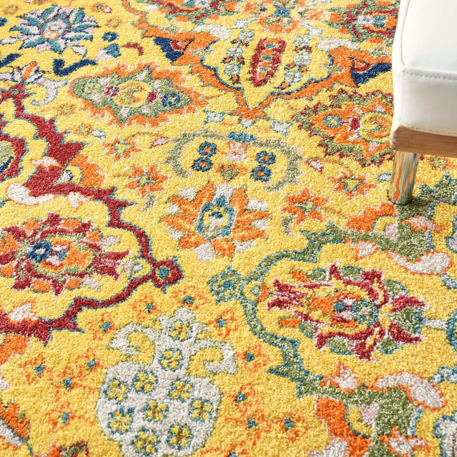 Nourison Allur Alr03 Yellow Multicolor Rugs - Nourison - 99446837523