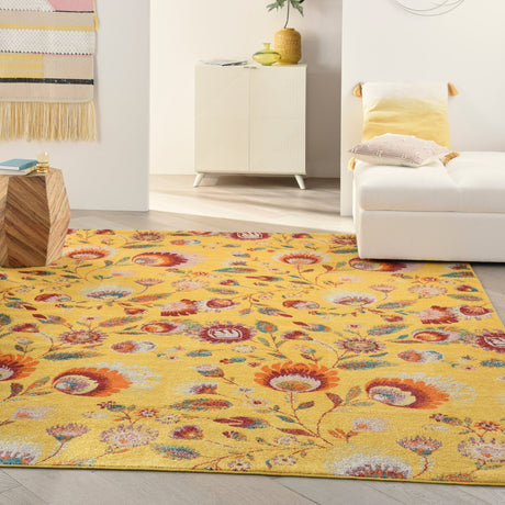 Nourison Allur Alr08 Yellow Multicolor Rugs - Nourison - 99446839121