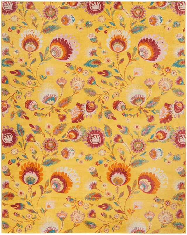 Nourison Allur Alr08 Yellow Multicolor Rugs - Nourison - 99446839121