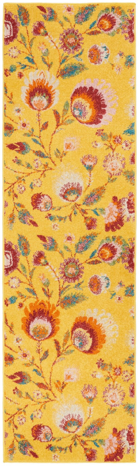 Nourison Allur Alr08 Yellow Multicolor Rugs - Nourison - 99446839145