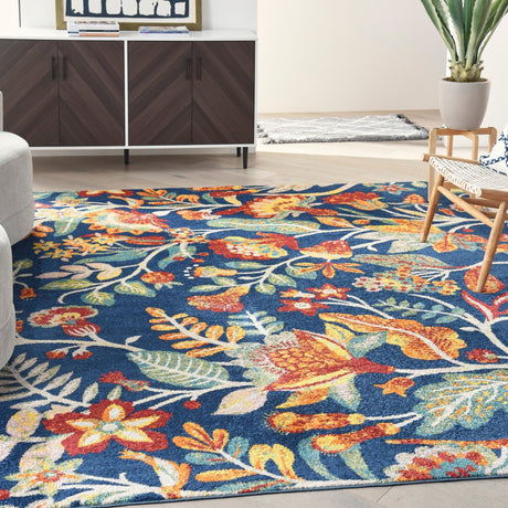 Nourison Allur Alr09 Navy Multicolor Rugs - Nourison - 99446839367