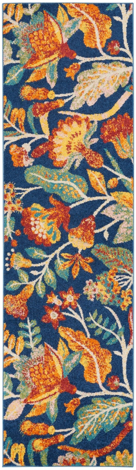 Nourison Allur Alr09 Navy Multicolor Rugs - Nourison - 99446839374