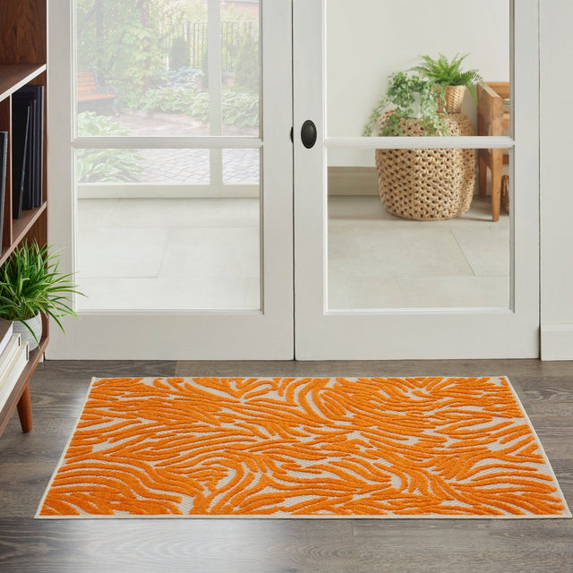 Nourison Aloha Alh04 Orange Rug - Nourison - 99446800947