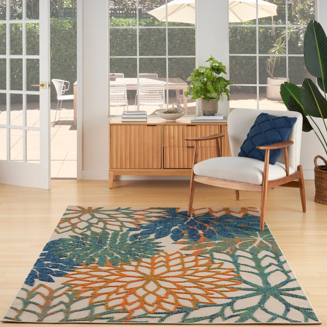 Nourison Aloha Alh05 Blue Green Rug - Nourison - 99446952301