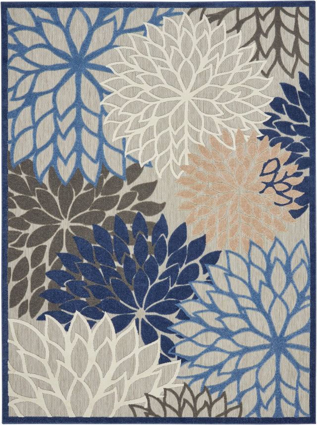 Nourison Aloha Alh05 Blue/Multicolor Rug - Nourison - 99446738745