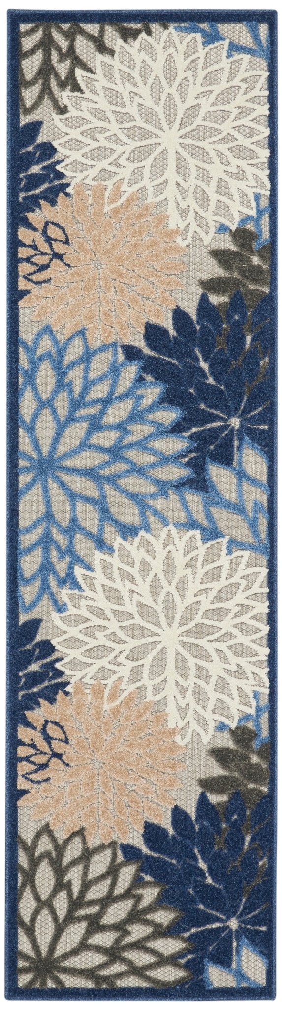 Nourison Aloha Alh05 Blue/Multicolor Rug - Nourison - 99446739834