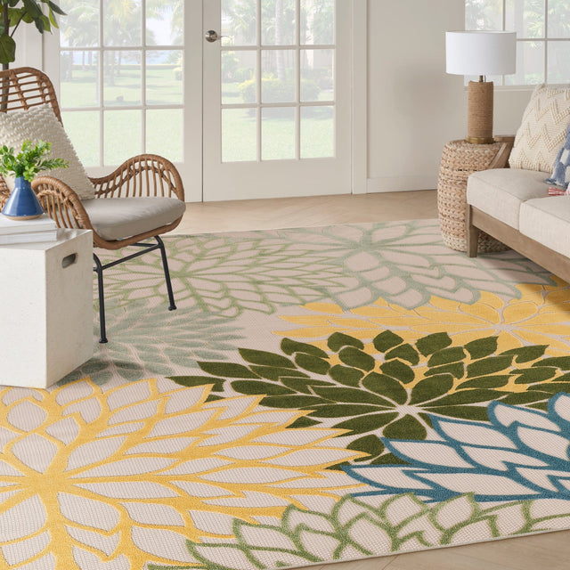 Nourison Aloha Alh05 Green Multicolor Rug - Nourison - 99446952899