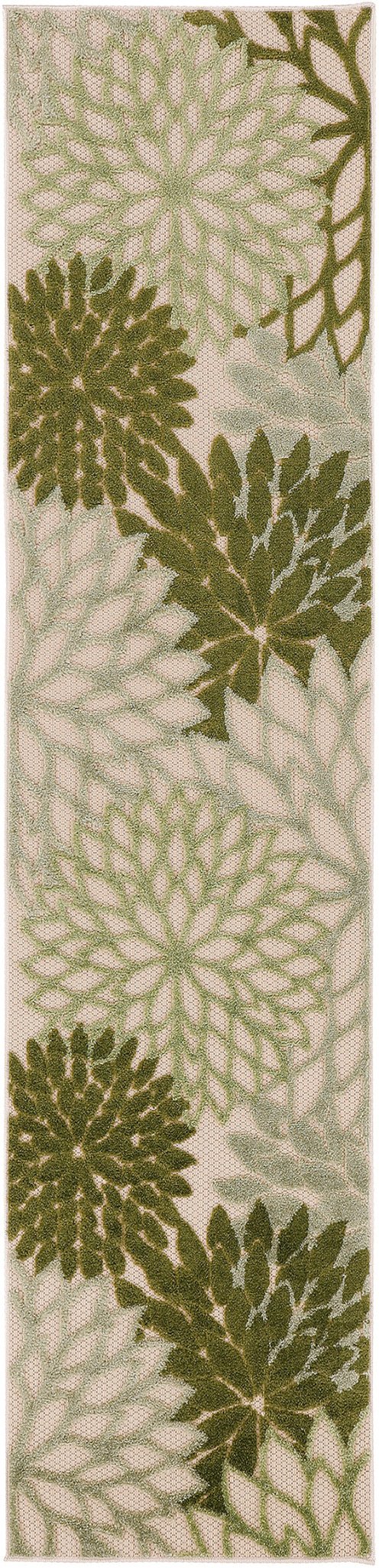 Nourison Aloha Alh05 Ivory Green Rug - Nourison - 99446952769