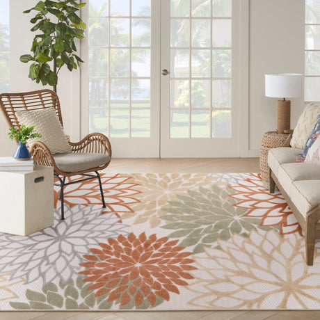 Nourison Aloha Alh05 Ivory Multicolor Rug - Nourison - 99446921215