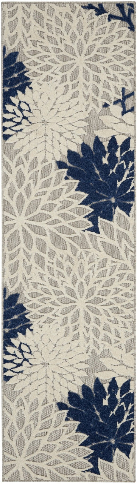 Nourison Aloha Alh05 Ivory/Navy Rug - Nourison - 99446778871