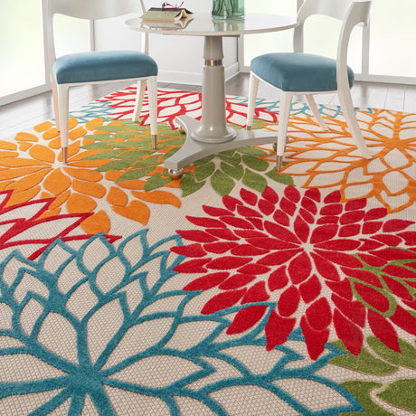 Nourison Aloha ALH05 Machine Made Green Rug