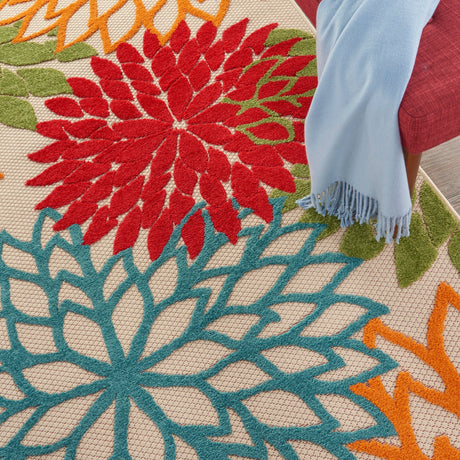 Nourison Aloha ALH05 Machine Made Green Rug