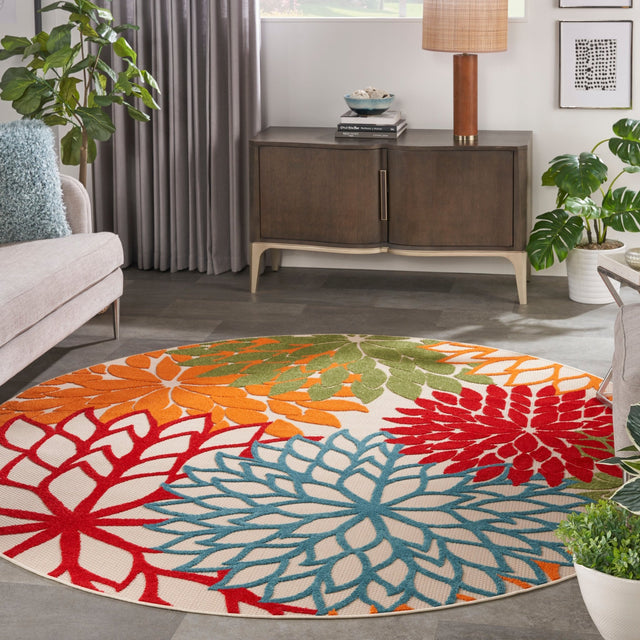 Nourison Aloha ALH05 Machine Made Green Rug