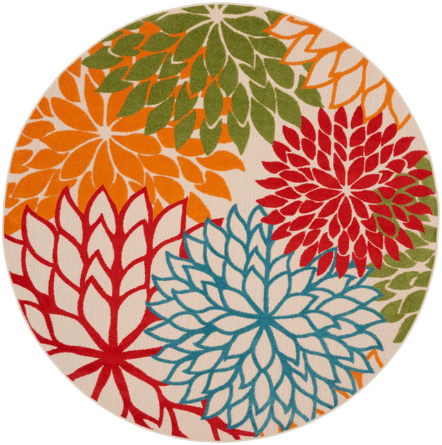 Nourison Aloha ALH05 Machine Made Green Rug