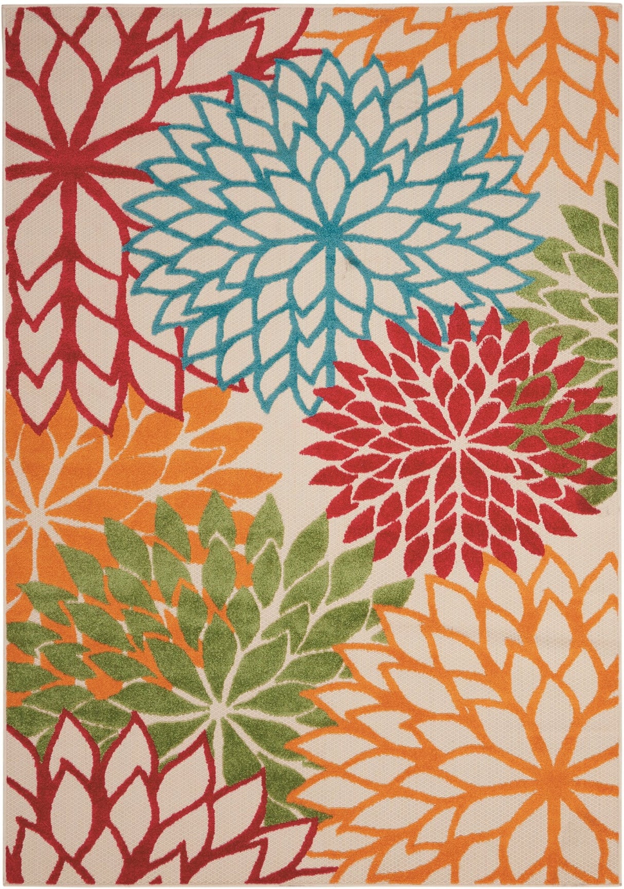 Nourison Aloha ALH05 Machine Made Green Rug