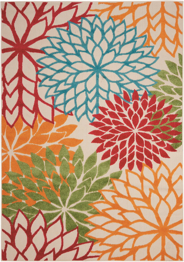 Nourison Aloha ALH05 Machine Made Green Rug