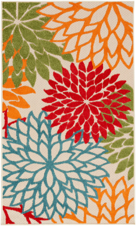 Nourison Aloha ALH05 Machine Made Green Rug