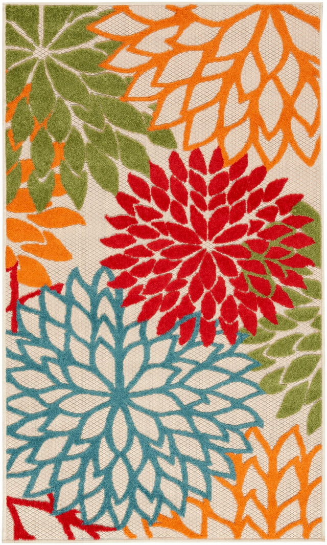 Nourison Aloha ALH05 Machine Made Green Rug