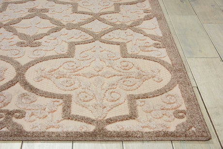 Nourison Aloha ALH14 Machine Made Cream Rug