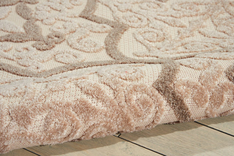 Nourison Aloha ALH14 Machine Made Cream Rug