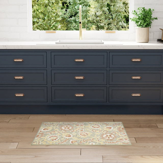 Nourison Aloha ALH17 Machine Made Sage, Rose Rug